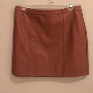 Mini faux leather skirt